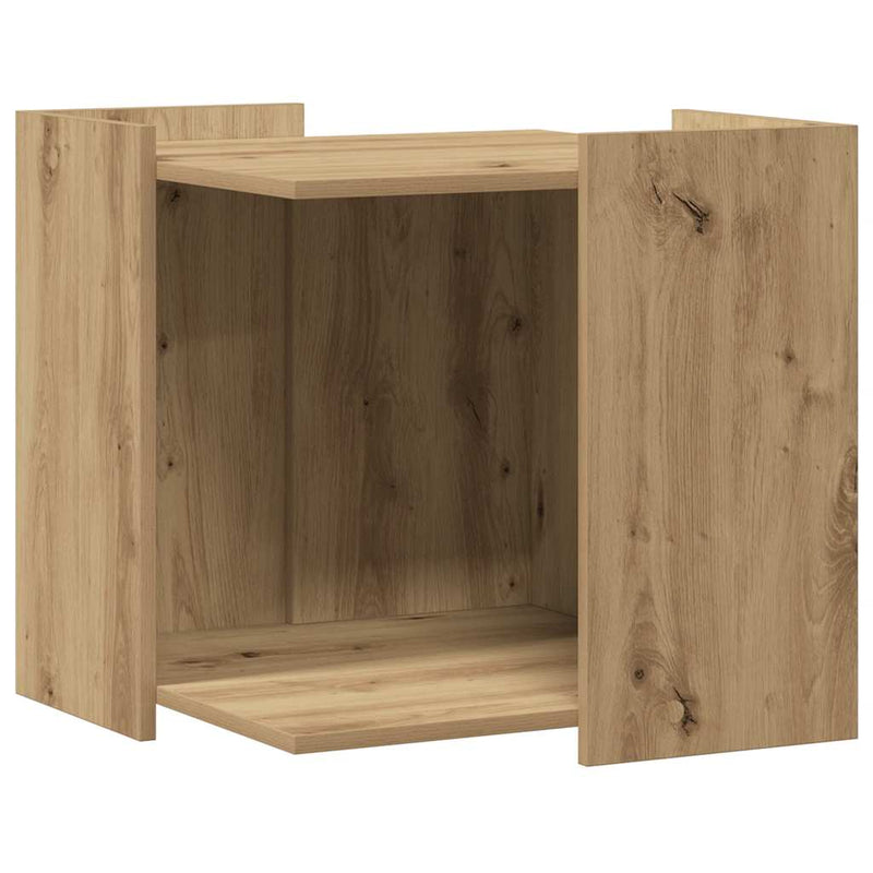 Load image into Gallery viewer, Vidaxl kattenbakkast 53x53x51 cm bewerkt hout artisanaal eikenkleurig