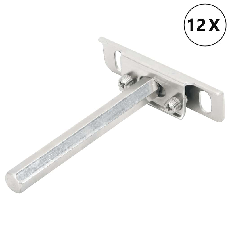 Load image into Gallery viewer, Vidaxl zwevende plankdragers 12st onzichtbaar ø12x100 mm koolstofstaal