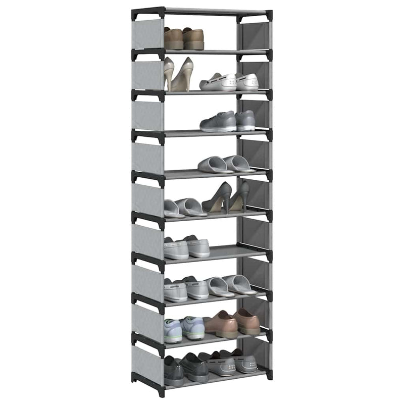 Load image into Gallery viewer, Vidaxl schoenenrek 10-laags 54x28x158 cm nonwoven stof grijs