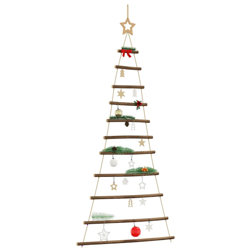 Load image into Gallery viewer, Vidaxl hangende kerstboom met topster 74x150 cm natuurlijke tak