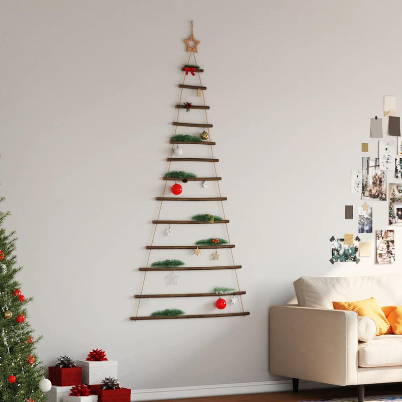 Load image into Gallery viewer, Vidaxl hangende kerstboom met topster 86x180 cm natuurlijke tak