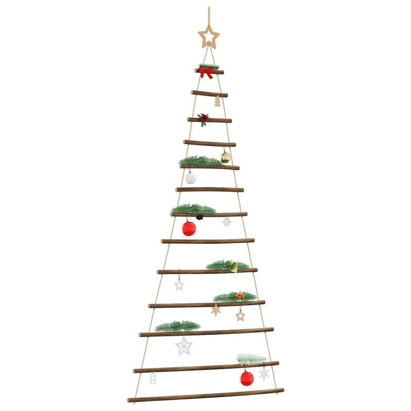 Load image into Gallery viewer, Vidaxl hangende kerstboom met topster 86x180 cm natuurlijke tak