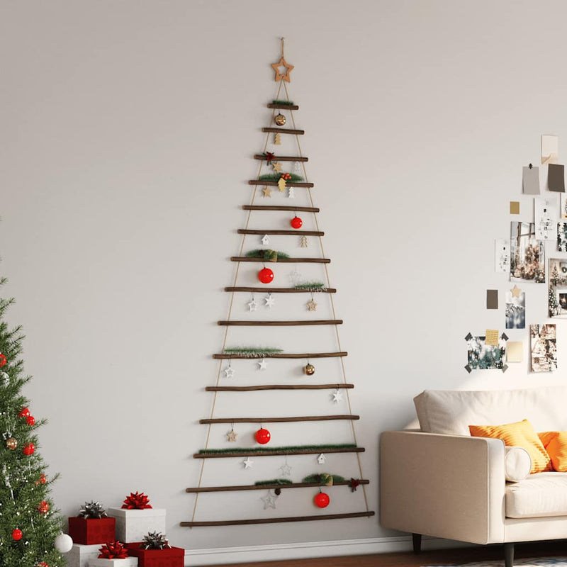 Load image into Gallery viewer, Vidaxl hangende kerstboom met topster 100x210 cm natuurlijke tak