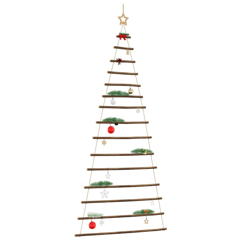 Load image into Gallery viewer, Vidaxl hangende kerstboom met topster 100x210 cm natuurlijke tak