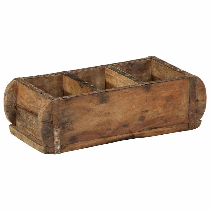 Load image into Gallery viewer, Vidaxl dienblad 4 pcs bruin 30 x 14 x 9 cm massief gerecycled hout