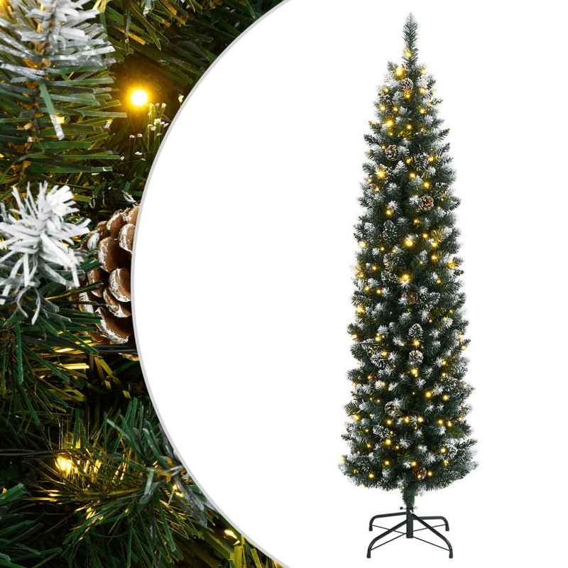 Load image into Gallery viewer, VidaXL Kunstkerstboom smal met 300 LED's 240 cm