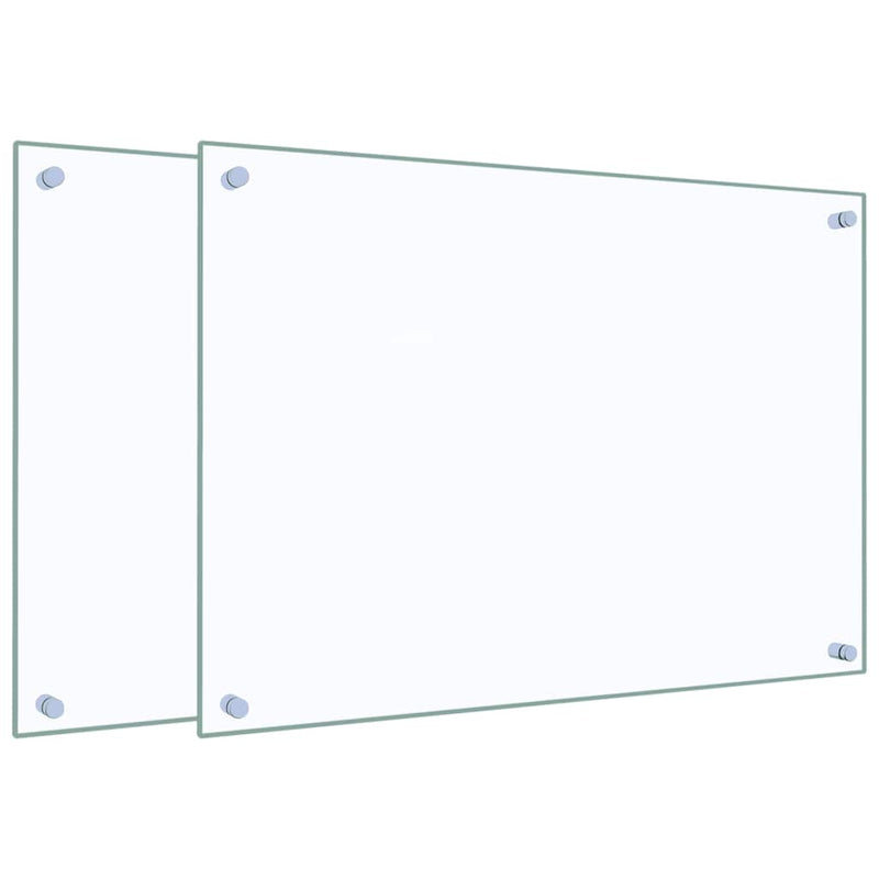 Load image into Gallery viewer, VidaXL Spatschermen keuken 2 st 70x50 cm gehard glas transparant