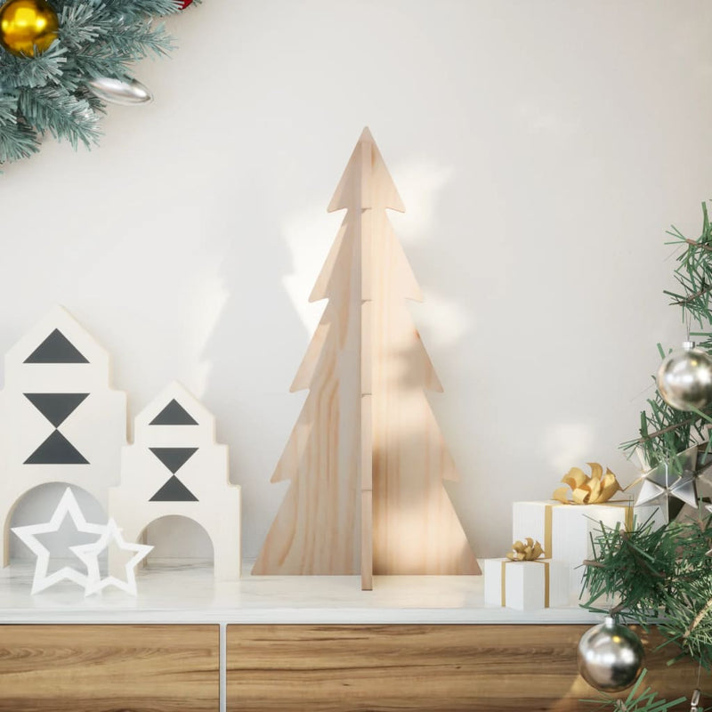 Load image into Gallery viewer, Vidaxl kerstdecoratie kerstboom 59,5 cm massief grenenhout