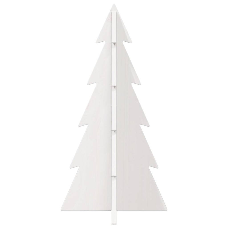 Load image into Gallery viewer, Vidaxl kerstdecoratie kerstboom 59,5 cm massief grenenhout wit