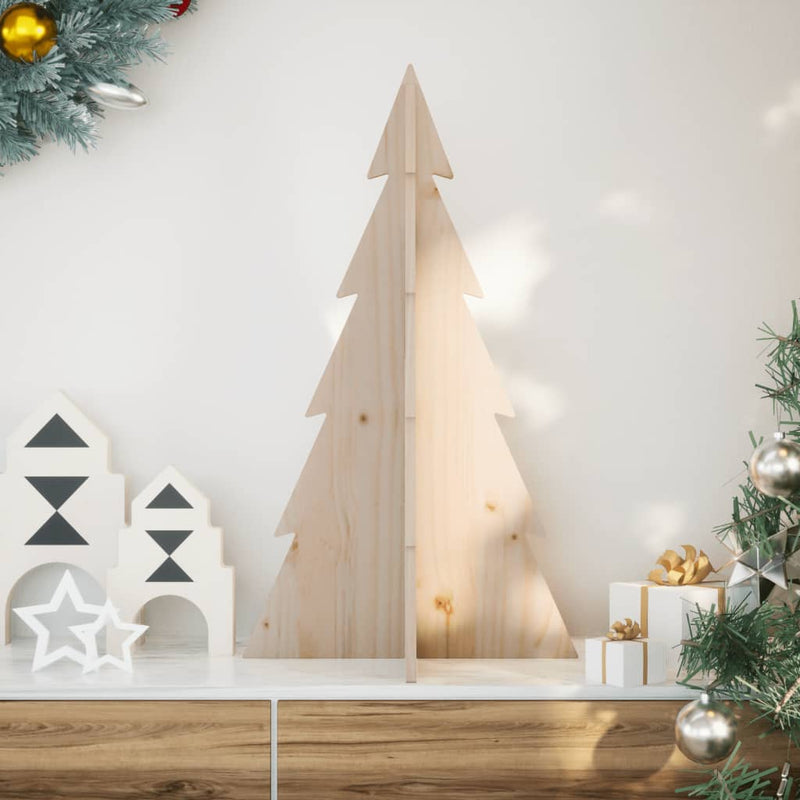 Load image into Gallery viewer, Vidaxl kerstdecoratie kerstboom 80 cm massief grenenhout