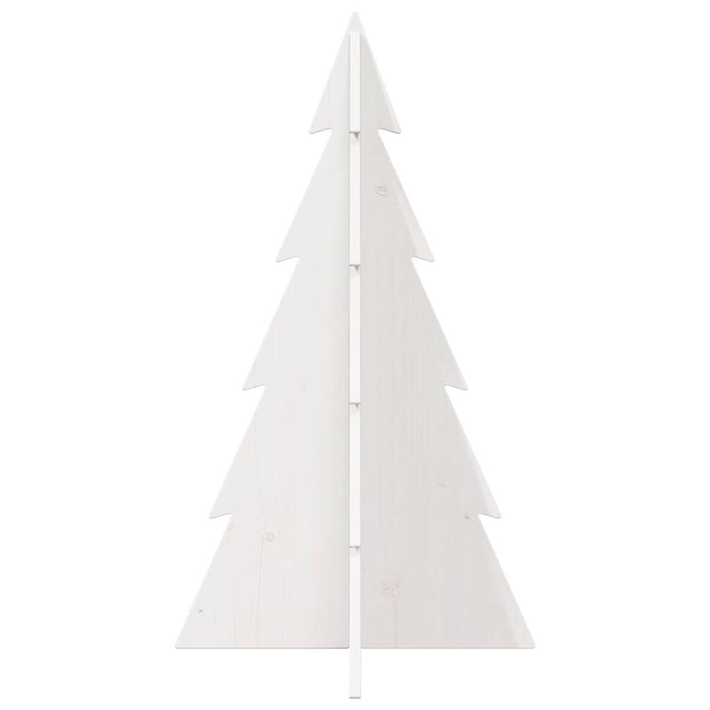 Load image into Gallery viewer, Vidaxl kerstdecoratie kerstboom 80 cm massief grenenhout wit
