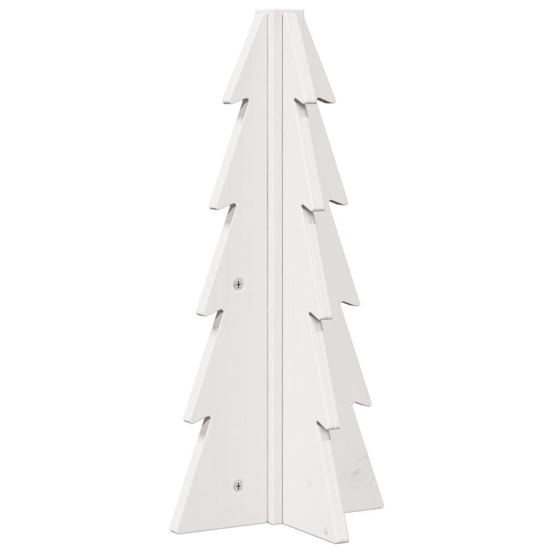 Load image into Gallery viewer, Vidaxl kerstdecoratie kerstboom 49 cm massief grenenhout wit