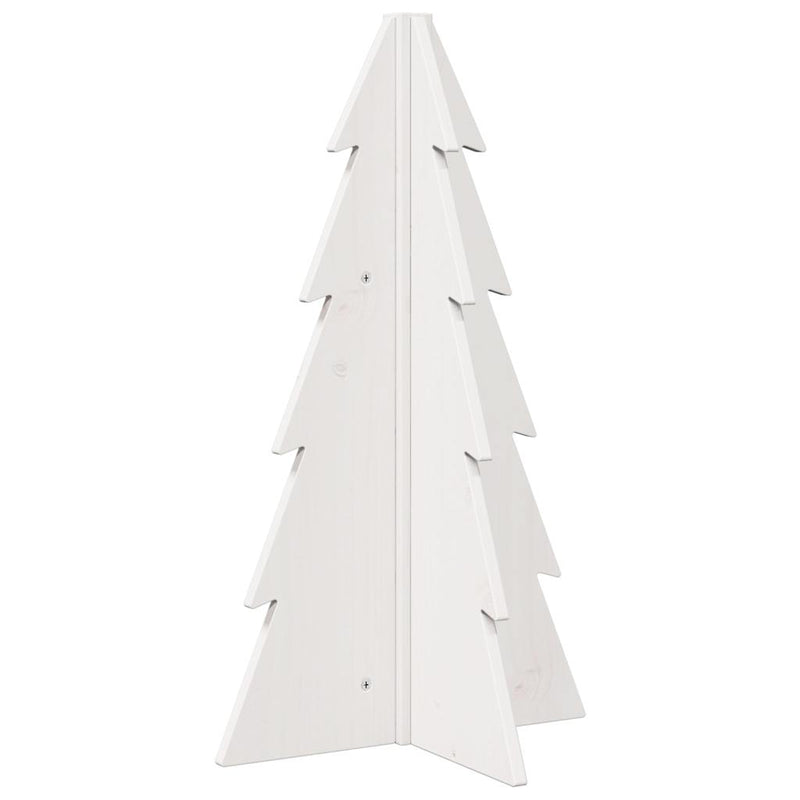 Load image into Gallery viewer, Vidaxl kerstdecoratie kerstboom 69,5 cm massief grenenhout wit