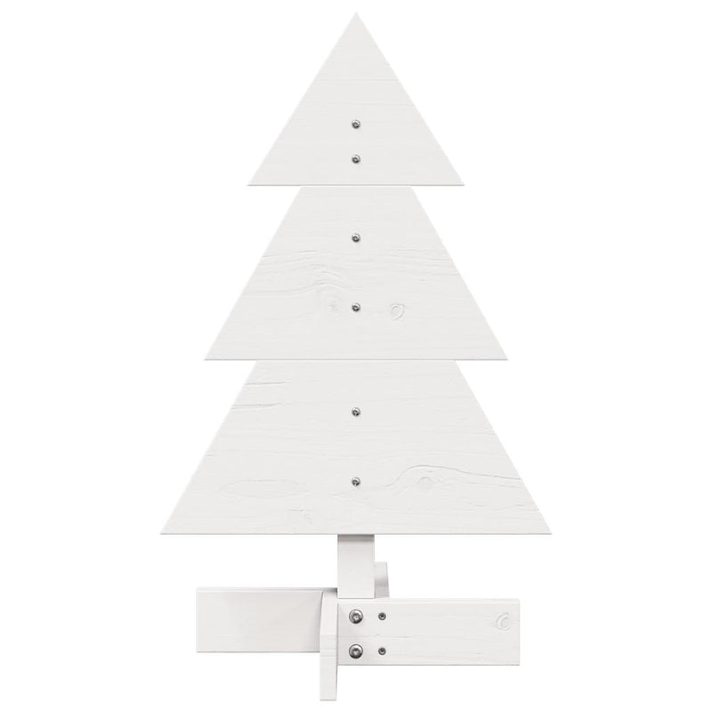 Load image into Gallery viewer, Vidaxl kerstdecoratie kerstboom 60 cm massief grenenhout wit