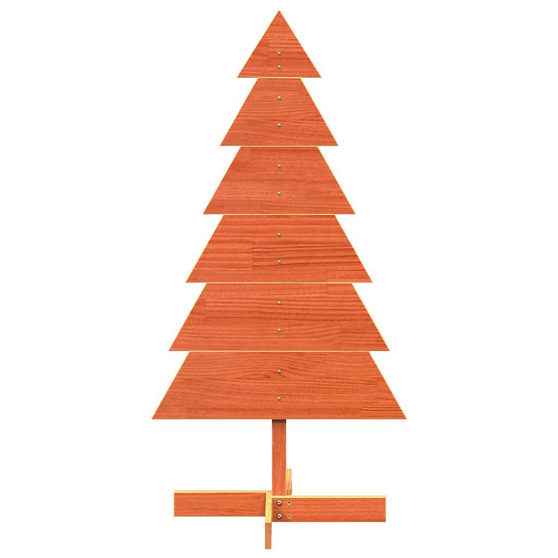 Load image into Gallery viewer, Vidaxl kerstdecoratie kerstboom 120 cm massief grenenhout wasbruin