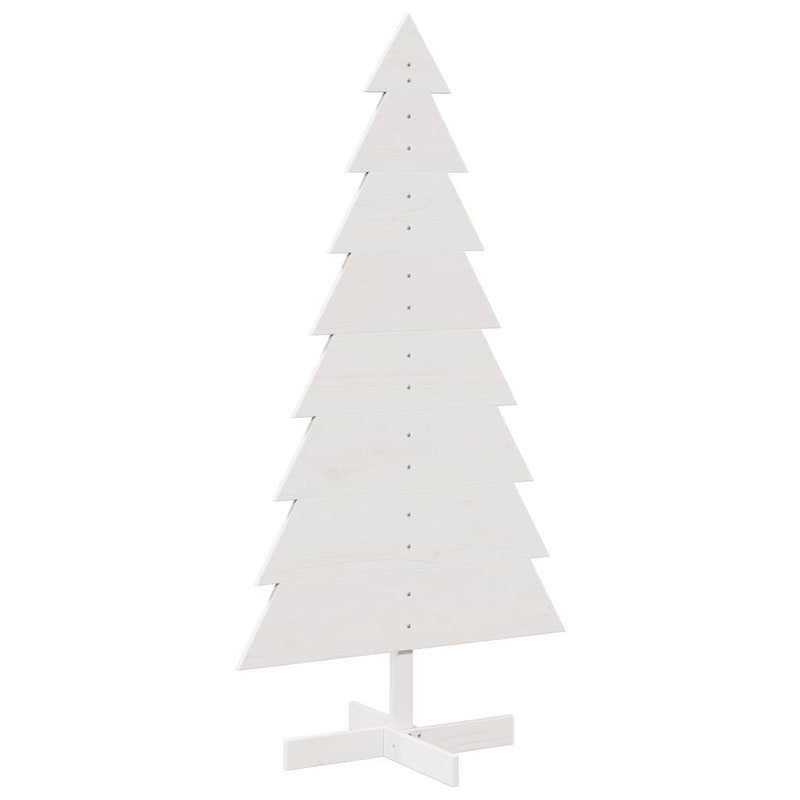 Load image into Gallery viewer, Vidaxl kerstdecoratie kerstboom 150 cm massief grenenhout wit