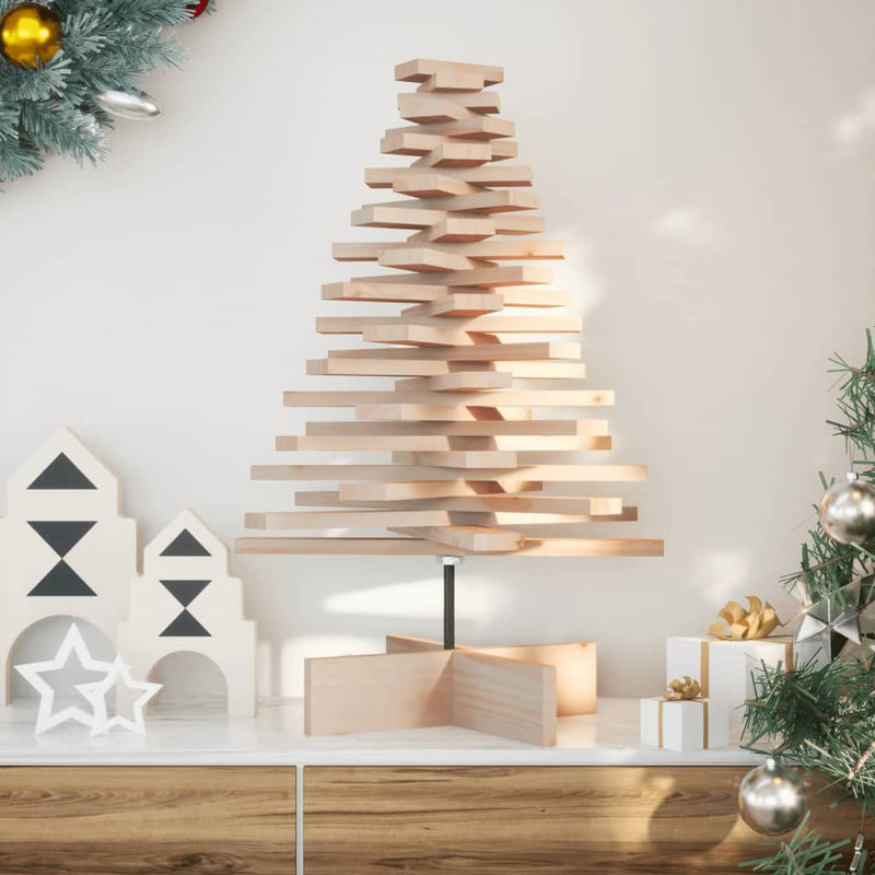 Load image into Gallery viewer, Vidaxl kerstdecoratie kerstboom 80 cm massief grenenhout