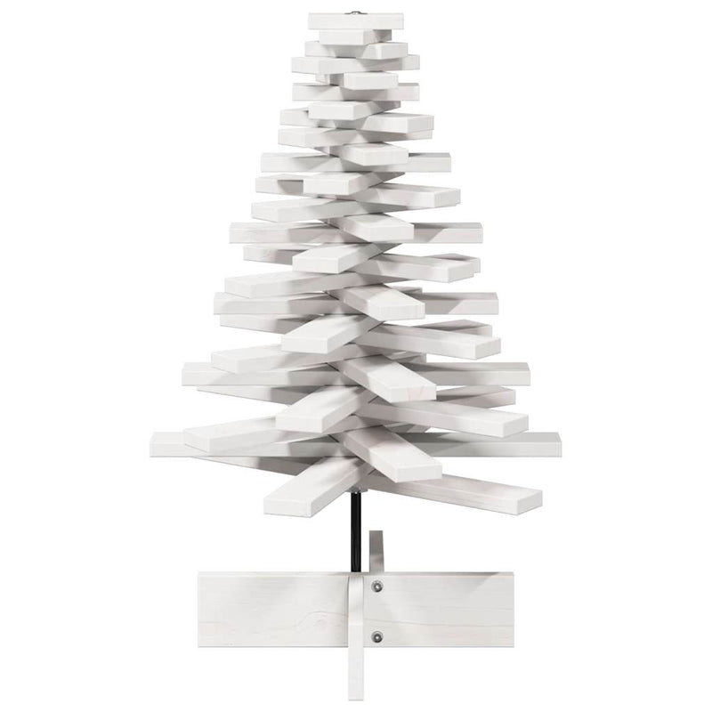 Load image into Gallery viewer, Vidaxl kerstdecoratie kerstboom 80 cm massief grenenhout wit