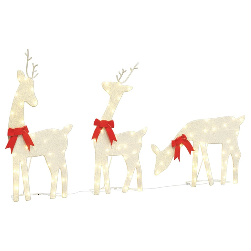 Load image into Gallery viewer, Vidaxl kerstdecoratie rendier 3 st 90 led's warmwit