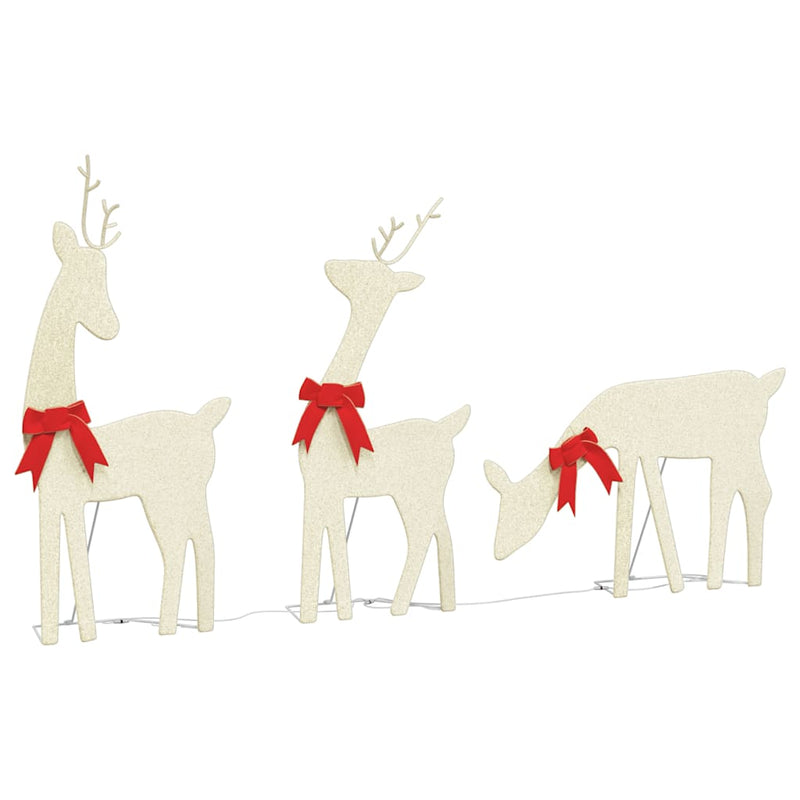 Load image into Gallery viewer, Vidaxl kerstdecoratie rendier 3 st 90 led's warmwit