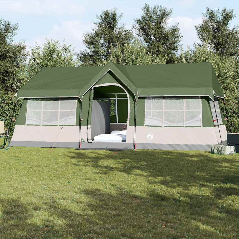 Load image into Gallery viewer, Vidaxl gezinstent groen en beige 622 x 295 x 238 cm polyester en staal