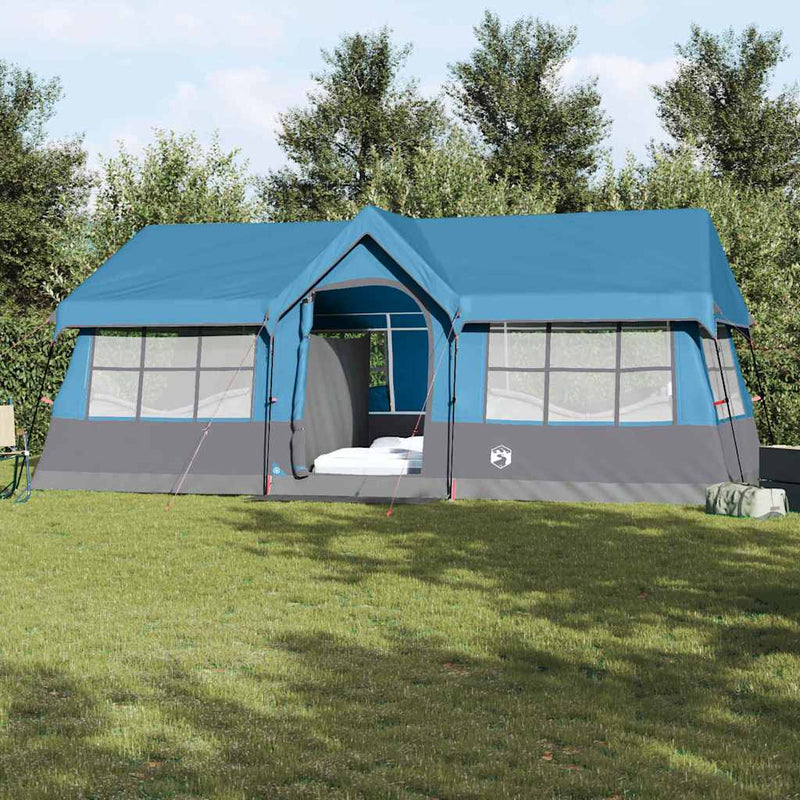 Load image into Gallery viewer, Vidaxl gezinstent blauw en grijs 622 x 295 x 238 cm polyester en staal