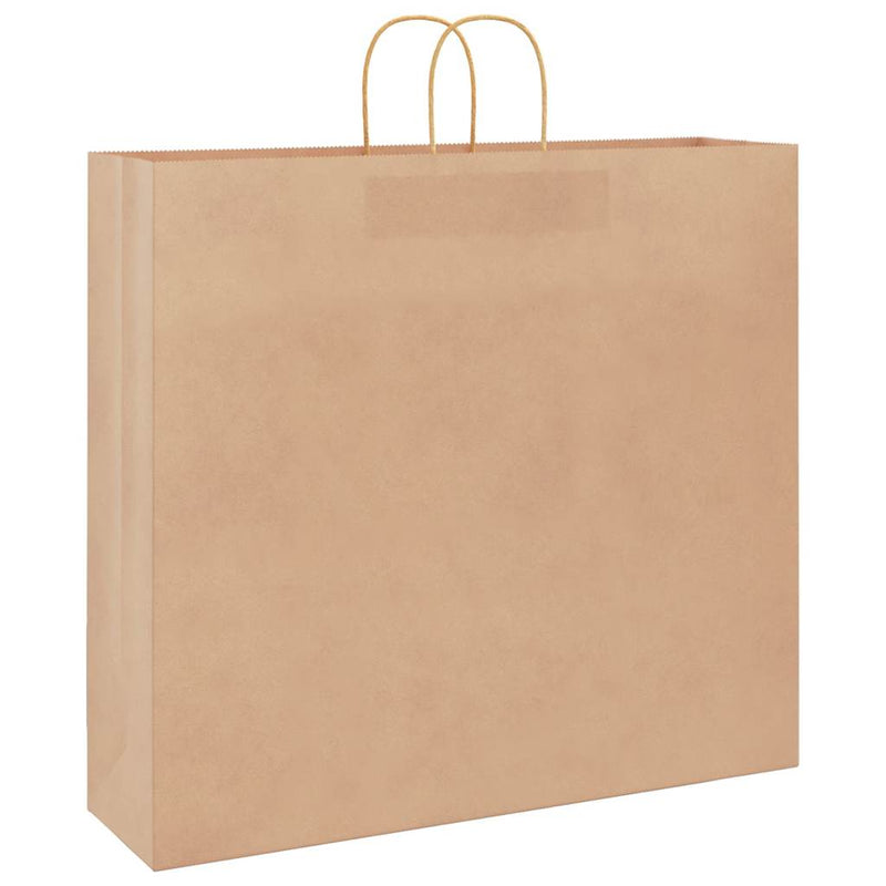 Load image into Gallery viewer, Vidaxl papieren zakken 250 st met hengsels 54x15x49 cm bruin