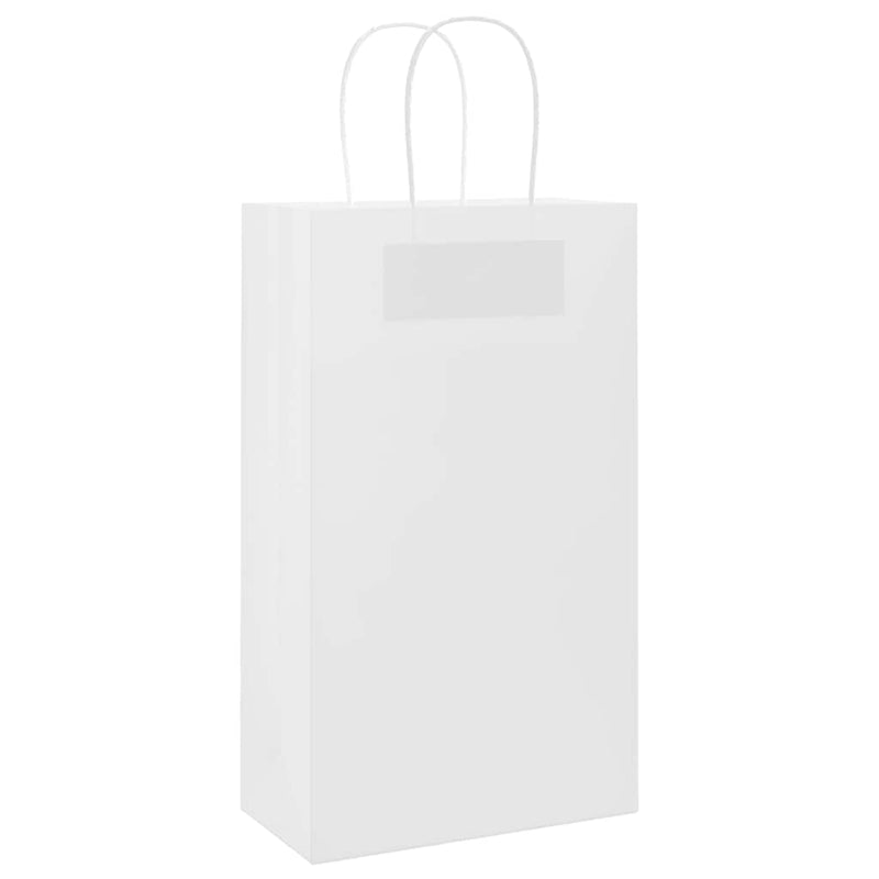 Load image into Gallery viewer, Vidaxl papieren zakken 50 st met hengsels 21x11x36 cm wit