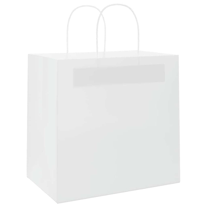 Load image into Gallery viewer, Vidaxl papieren zakken 250 st met hengsels 26x17x25 cm wit