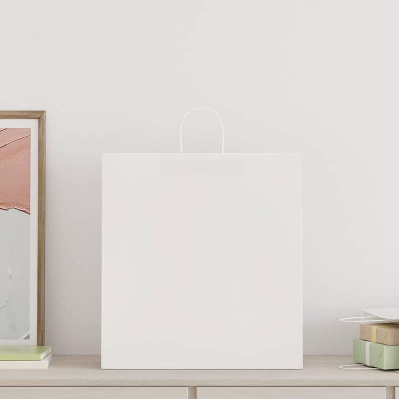 Load image into Gallery viewer, Vidaxl papieren zakken 250 st met hengsels 45x17x48 cm wit
