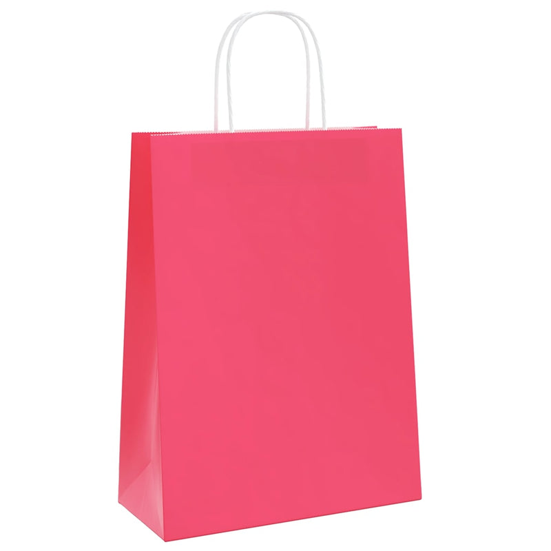 Load image into Gallery viewer, Vidaxl papieren zakken 50 st met hengsels 26x12x35 cm roze