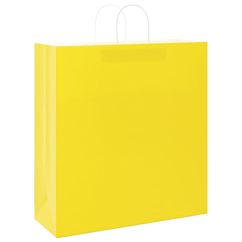 Load image into Gallery viewer, Vidaxl papieren zakken 50 st met hengsels 45x17x48 cm geel