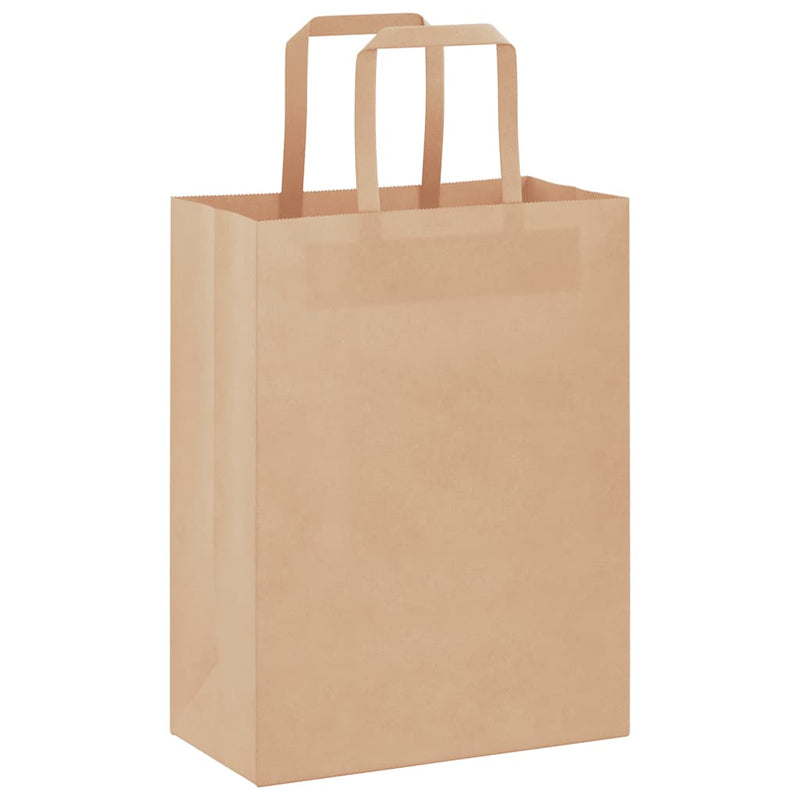 Load image into Gallery viewer, Vidaxl papieren zakken 50 st met hengsels 21x11x28 cm bruin