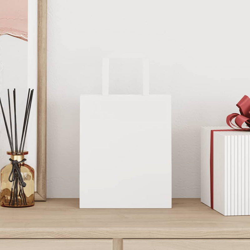 Load image into Gallery viewer, Vidaxl papieren zakken 250 st met hengsels 18x8x22 cm wit
