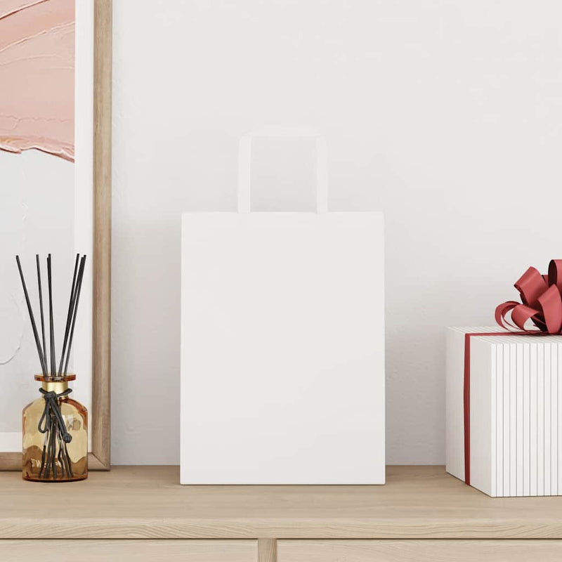 Load image into Gallery viewer, Vidaxl papieren zakken 250 st met hengsels 21x11x28 cm wit