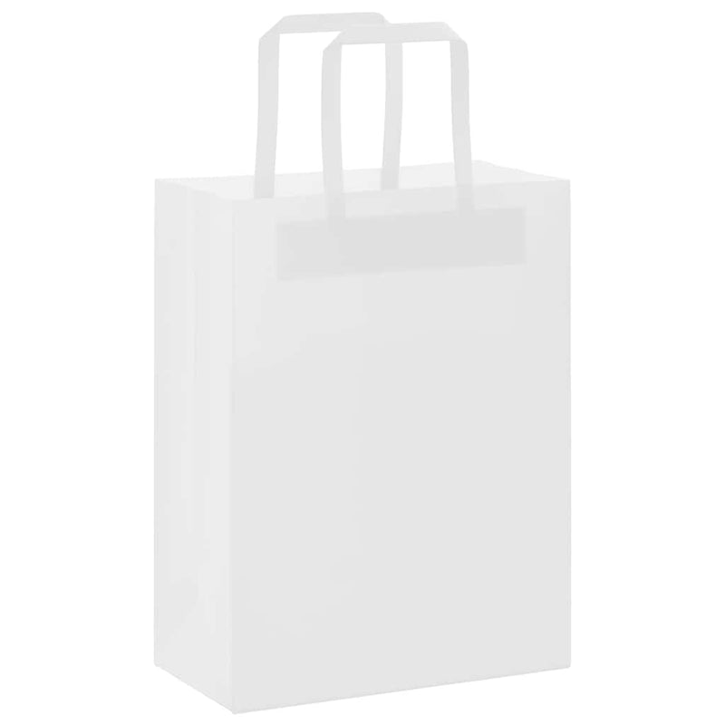 Load image into Gallery viewer, Vidaxl papieren zakken 250 st met hengsels 21x11x28 cm wit