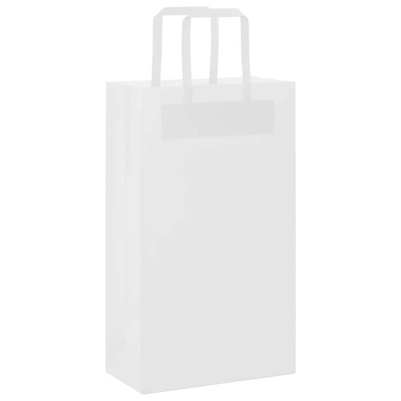 Load image into Gallery viewer, Vidaxl papieren zakken 250 st met hengsels 21x11x36 cm wit
