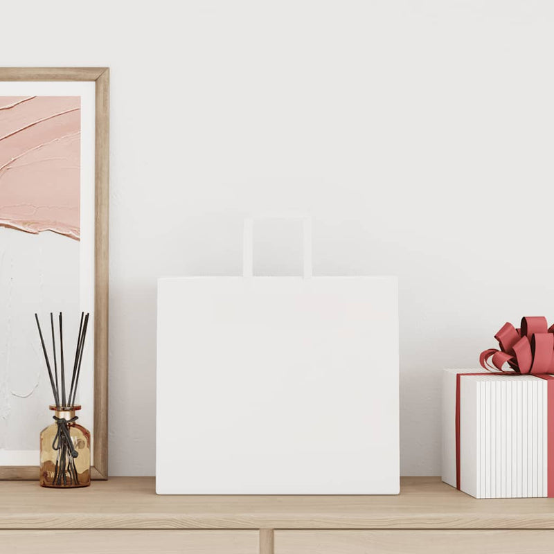Load image into Gallery viewer, Vidaxl papieren zakken 250 st met hengsels 32x22x28 cm wit