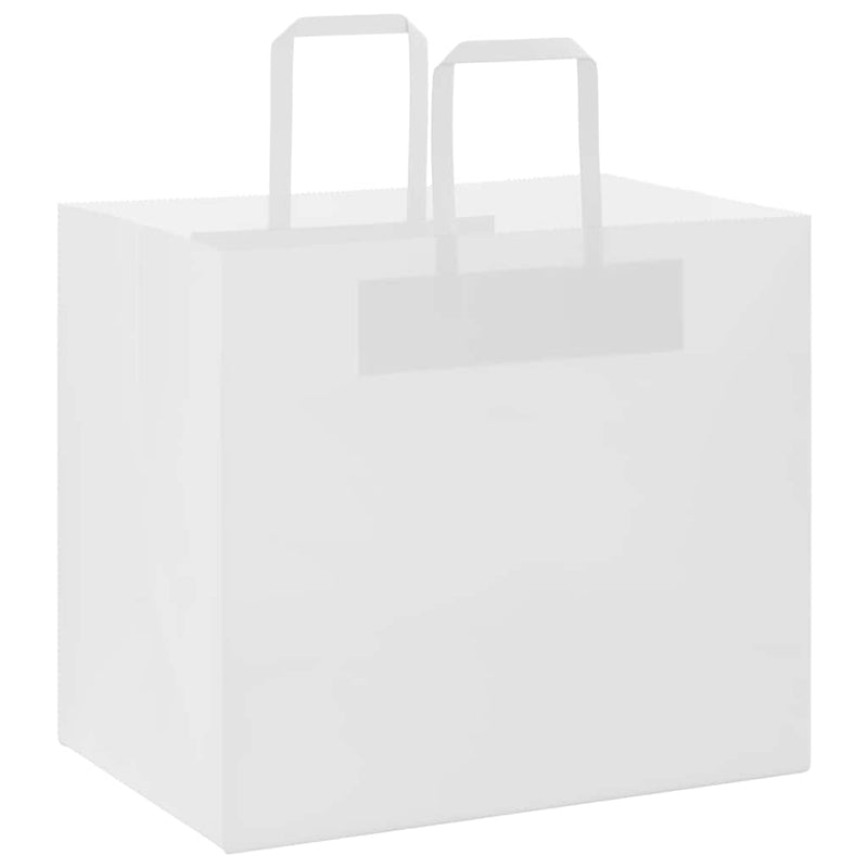 Load image into Gallery viewer, Vidaxl papieren zakken 250 st met hengsels 32x22x28 cm wit
