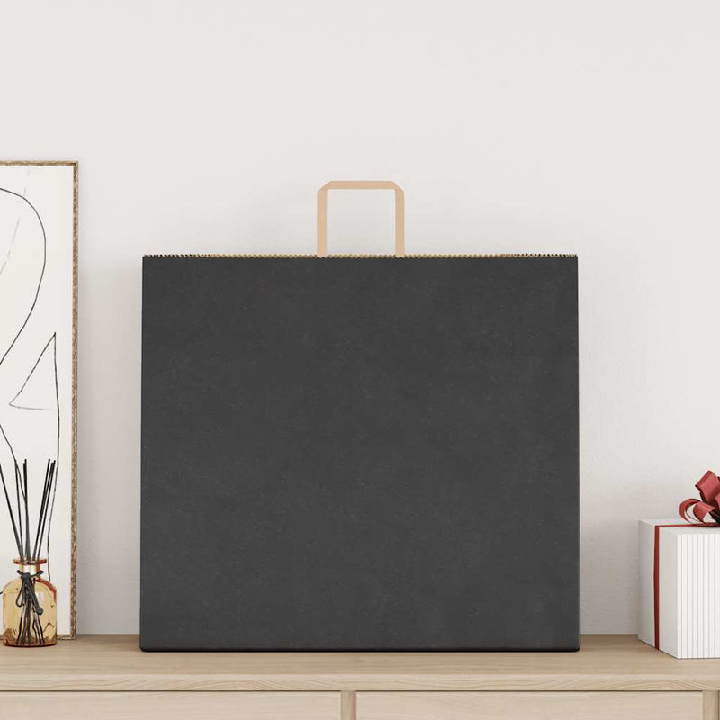 Load image into Gallery viewer, Vidaxl papieren zakken 250 st met hengsels 54x15x49 cm zwart