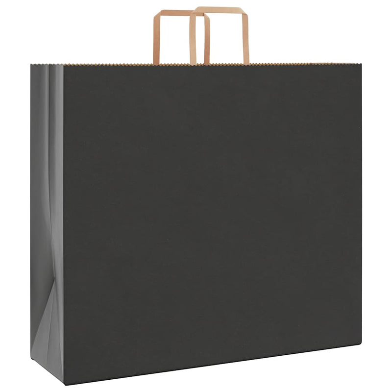 Load image into Gallery viewer, Vidaxl papieren zakken 250 st met hengsels 54x15x49 cm zwart