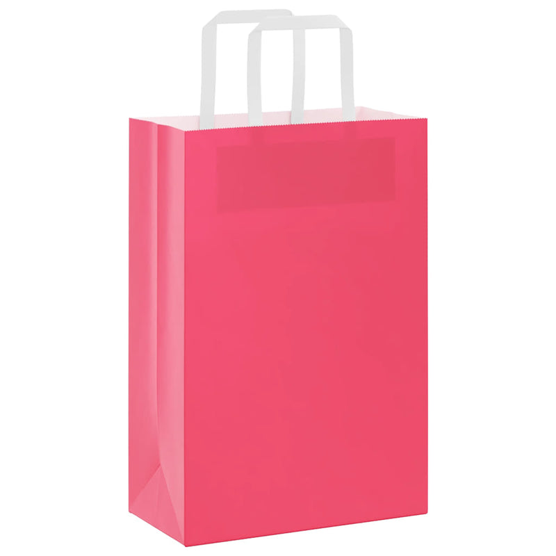 Load image into Gallery viewer, Vidaxl papieren zakken 50 st met hengsels 21x11x31 cm roze