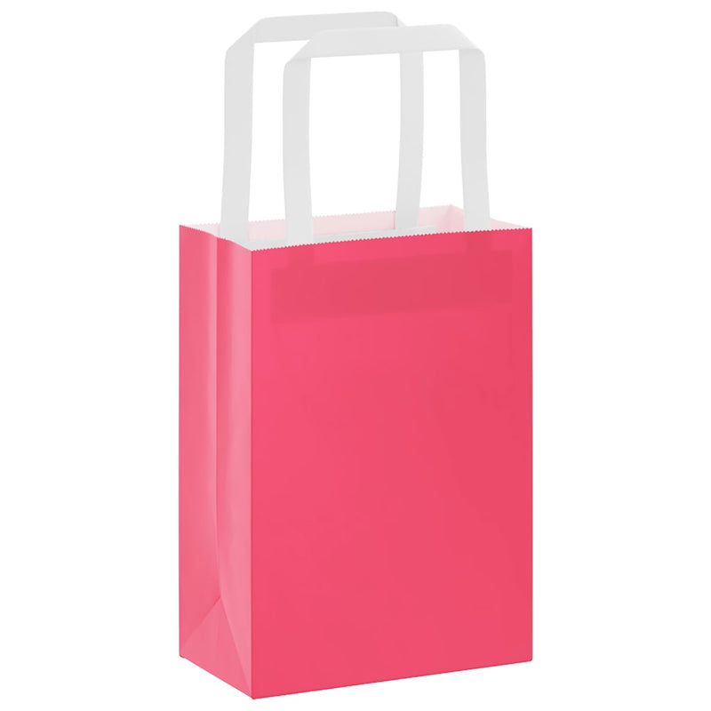 Load image into Gallery viewer, Vidaxl papieren zakken 250 st met hengsels 15x8x21 cm roze