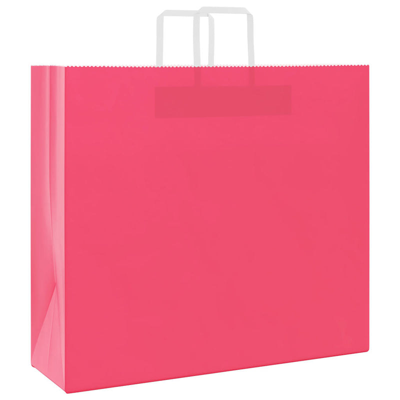 Load image into Gallery viewer, Vidaxl papieren zakken 250 st met hengsels 54x15x49 cm roze