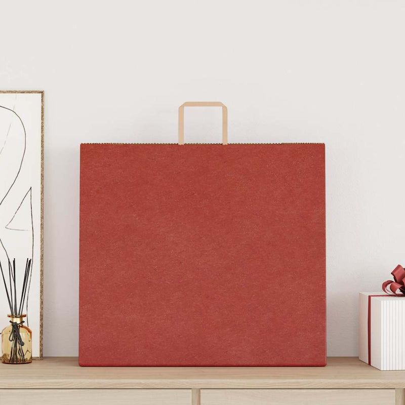 Load image into Gallery viewer, Vidaxl papieren zakken 250 st met hengsels 54x15x49 cm rood