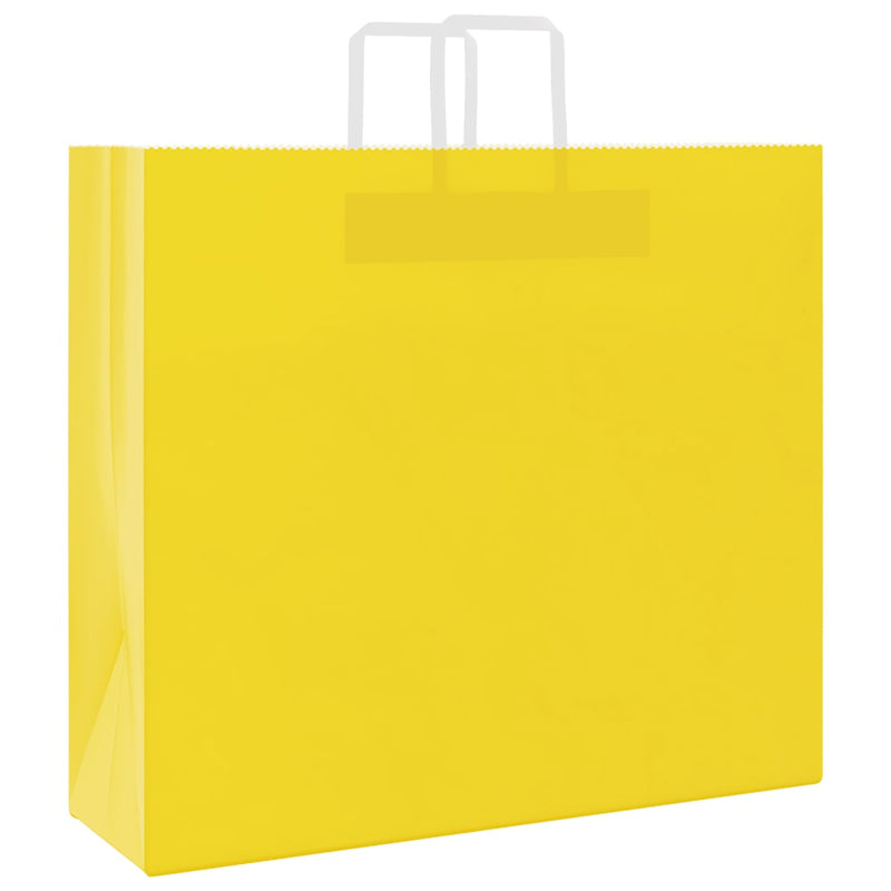 Load image into Gallery viewer, Vidaxl papieren zakken 50 st met hengsels 54x15x49 cm geel