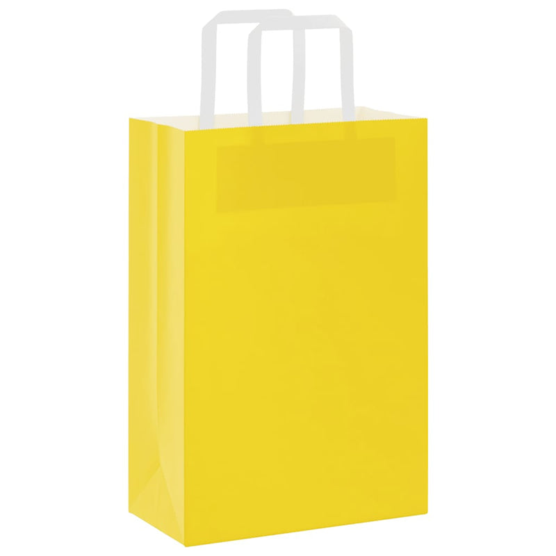 Load image into Gallery viewer, Vidaxl papieren zakken 250 st met hengsels 21x11x31 cm geel