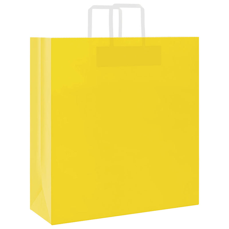 Load image into Gallery viewer, Vidaxl papieren zakken 250 st met hengsels 45x17x48 cm geel