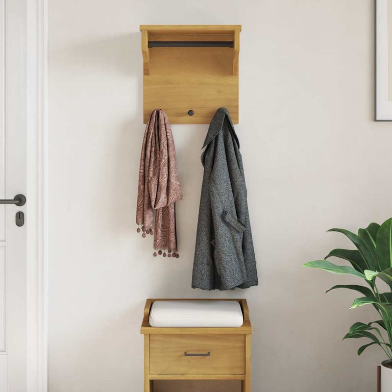 Load image into Gallery viewer, Vidaxl wandkapstok sandnes 43x30x42 cm massief grenenhout