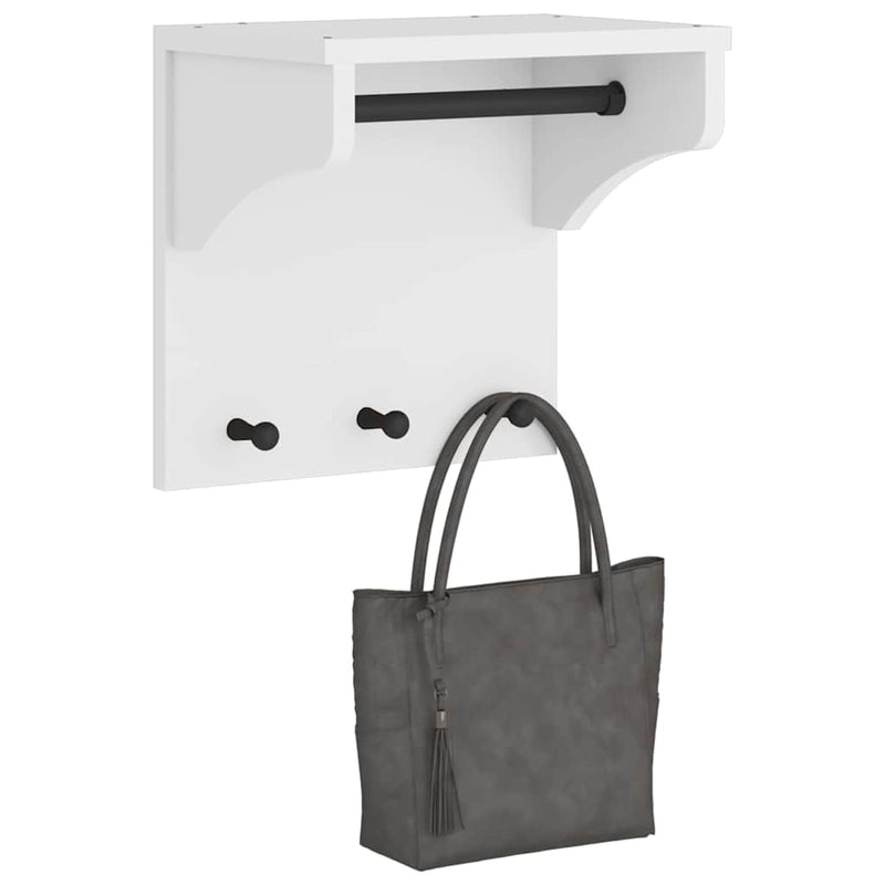Load image into Gallery viewer, Vidaxl wandkapstok sandnes wit 43x30x42 cm massief grenenhout
